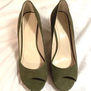 Cole Haan, size 5, green wedges